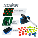 Prancheta tática magnética dupla face com caneta para treinamento de Futebol Pista e Campo