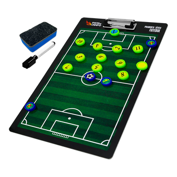 Prancheta tática magnética dupla face com caneta para treinamento de Futebol Pista e Campo