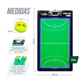 Prancheta tática magnética dupla face com caneta para treinamento de Handebol Pista e Campo