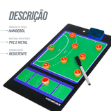 Prancheta tática magnética dupla face com caneta para treinamento de Handebol Pista e Campo