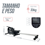 Simulador de remo Indoor a base de água Water Rower Alumínio Pista e Campo