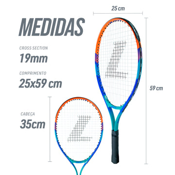 Raquete de tênis infantil-juvenil Loire - Tam. 23