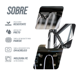 Tabela de basquete de parede quadro transparente de 110x74cm com aro e rede Pista e Campo