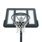 Tabela de basquete adulto móvel com poste, tabela de acrílico e aro modelo premium Pista e Campo