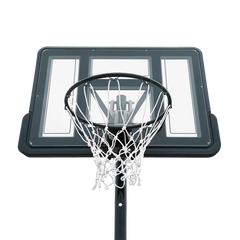 Tabela de basquete adulto móvel com poste, tabela de acrílico e aro modelo premium Pista e Campo