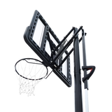 Tabela de basquete adulto móvel com poste, tabela de acrílico e aro modelo premium Pista e Campo