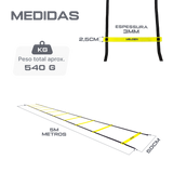 Escada de agilidade com degraus ajustáveis de plástico 5m de comprimento Velden