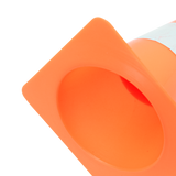 Cone de sinalização de plástico 15cm de altura laranja com faixa branca refletiva Pista e Campo