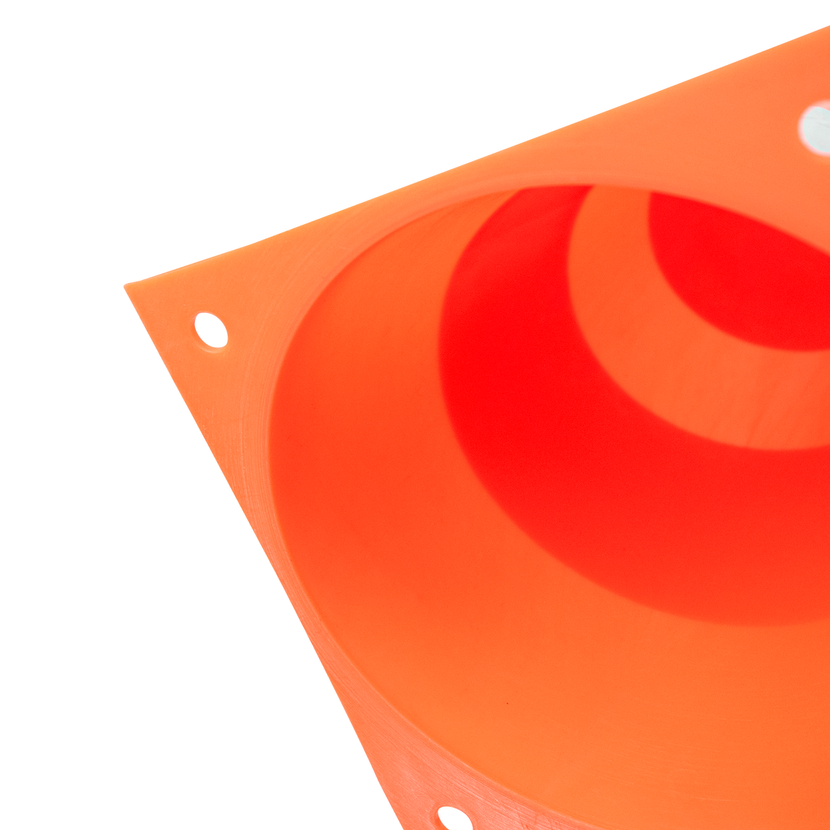 Cone de sinalização de plástico 23cm de altura laranja com faixas brancas refletivas Pista e Campo