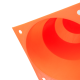 Cone de sinalização de plástico 23cm de altura laranja com faixas brancas refletivas Pista e Campo