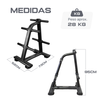 Suporte Expositor de Anilhas Olímpicas até 500Kg Envolst