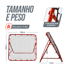 Quadro elástico de aço para retorno de bolas 1x1m Velden