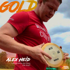 Disco de atletismo de bronze e ABS 1 kg 87% avançado ATE Gold - Certificado WA-IAAF