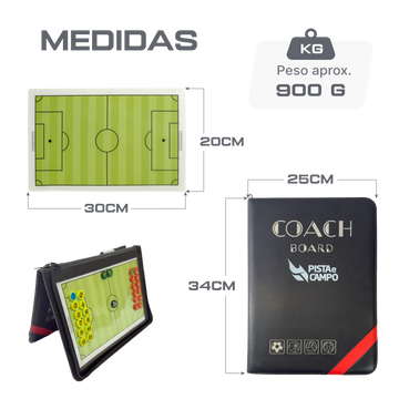 Pasta Prancheta Tática Magnética 6 em 1 Multiesportes Pista e Campo