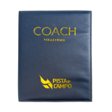 Prancheta tática magnética com caneta para treinamento de volei Pista e Campo - Modelo pasta azul