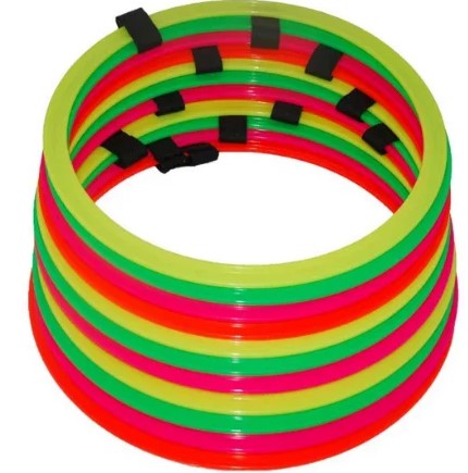 Arcos planos de agilidade 42cm Velden - cnj com 12 und cores variadas - com bolsa e velcros