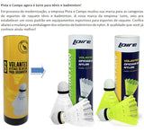 Volante peteca de badminton de nylon Loire - tubo com 06 und