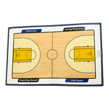 Prancheta tática magnética com caneta para treinamento de basquete Pista e Campo - Modelo pasta azul