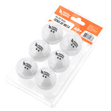 Bolinhas de Tênis de Mesa 2 Estrelas ABS 40mm 6Un Pista e Campo