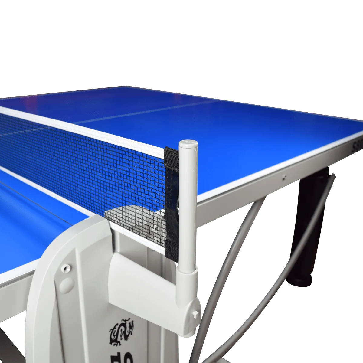 Mesa de tenis de mesa de aco e fibra ACP outdoor azul com rede S8022