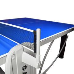 Mesa de tenis de mesa de aco e fibra ACP outdoor azul com rede S8022