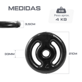 Anilha vazada revestida 4kg Pista e Campo