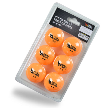 Bolinha de tênis de mesa 2 estrelas Pista e Campo - cnj com 6 und - laranja