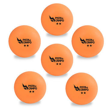 Bolinha de tênis de mesa 2 estrelas Pista e Campo - cnj com 6 und - laranja