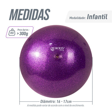 Bola de ginástica rítmica Gracios Glitter 300g