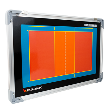 Quadro tático magnético de alumínio com acessórios 45x30 Pista e Campo - Voleibol