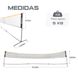 Postes com rede portátil para badminton e mini-tênis Loire
