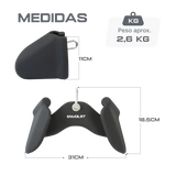 Kit Puxadores Anatômicos Revestido Musculação Envolst