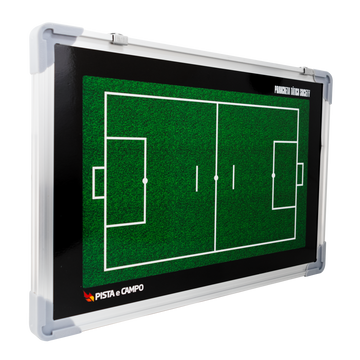 Quadro tático magnético de alumínio com acessórios 45x30 Pista e Campo - Futebol Society