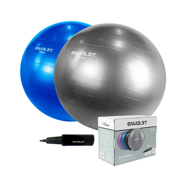 Bola Suíça 75cm Gym Ball Para Pilates Anti-Burst com Bomba Envolst