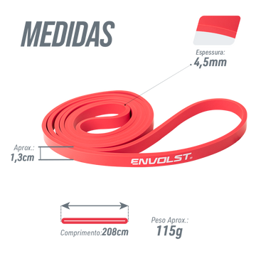 Superband resistência leve (cor vermelho) 1,3cm Pista e Campo