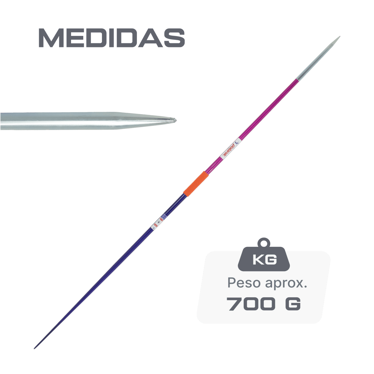 Dardo de duralumínio e aço 700g Air Flyer IAAF Polanik