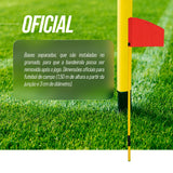 Bandeirola de escanteio oficial de futebol de campo reclinável Velden - cnj com 4 und Cor das bandeiras:Amarelo