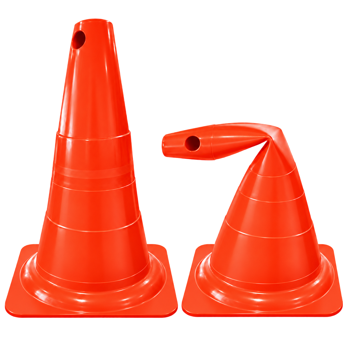 Cone Flexível de Sinalização em PVC 50cm Plastcor