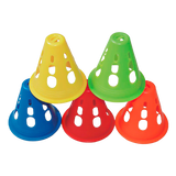Cone de plástico 8cm vazado pequeno para manobras Pista e Campo - cnj com 10 und