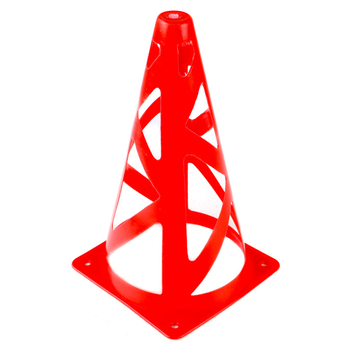 Cone de sinalização de plástico 23cm vazado (a prova de vento) Pista e Campo
