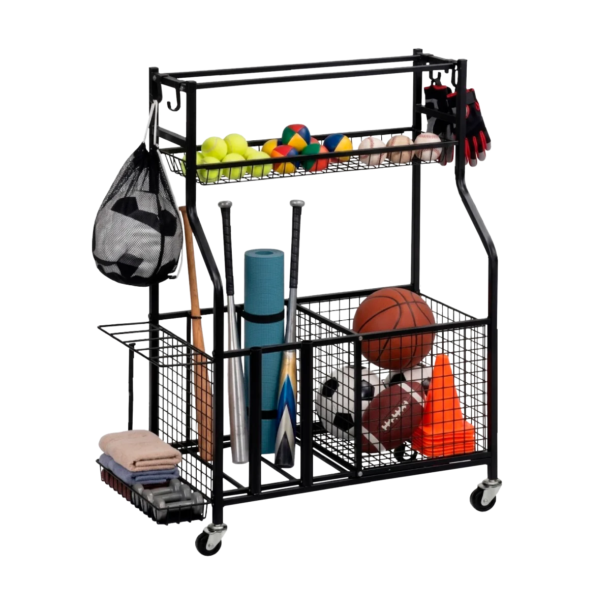 Carrinho de aço multiuso esportivo para transporte e armazenagem de materiais Velden