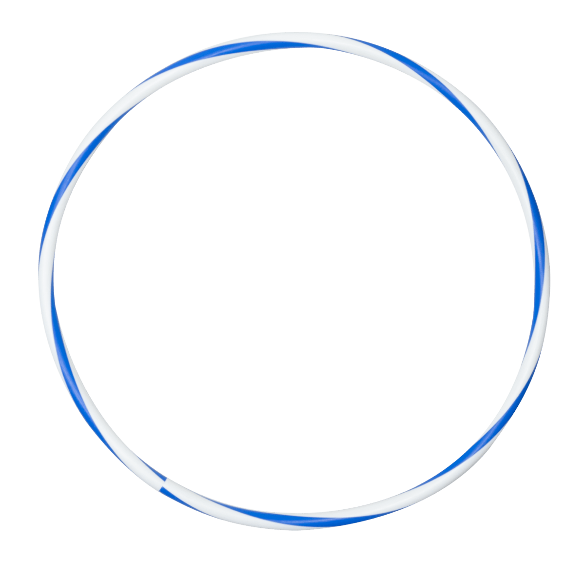 Arco de ginástica rítmica bambolê em espiral 90cm de diâmetro Gracios - Azul e Branco