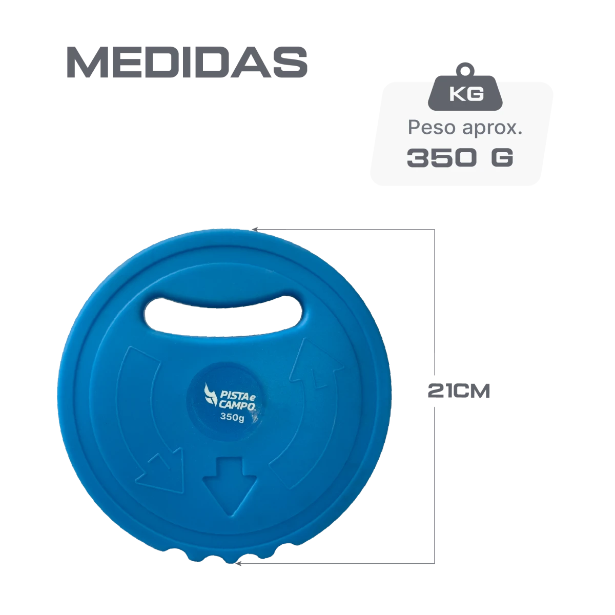 Implemento de Atletismo PVC Macio 350g Pista e Campo
