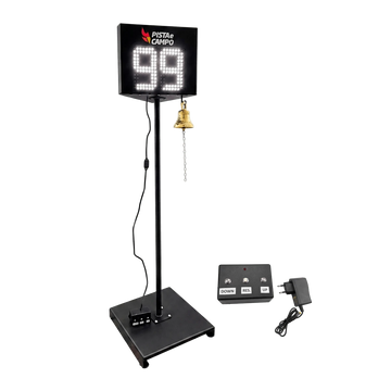 Placar Eletrônico de Voltas LED 3 Faces com Controle Remoto e Sino Pista e Campo