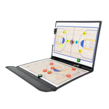 Prancheta tática magnética com caneta para treinamento de basquete Pista e Campo - Modelo pasta preta