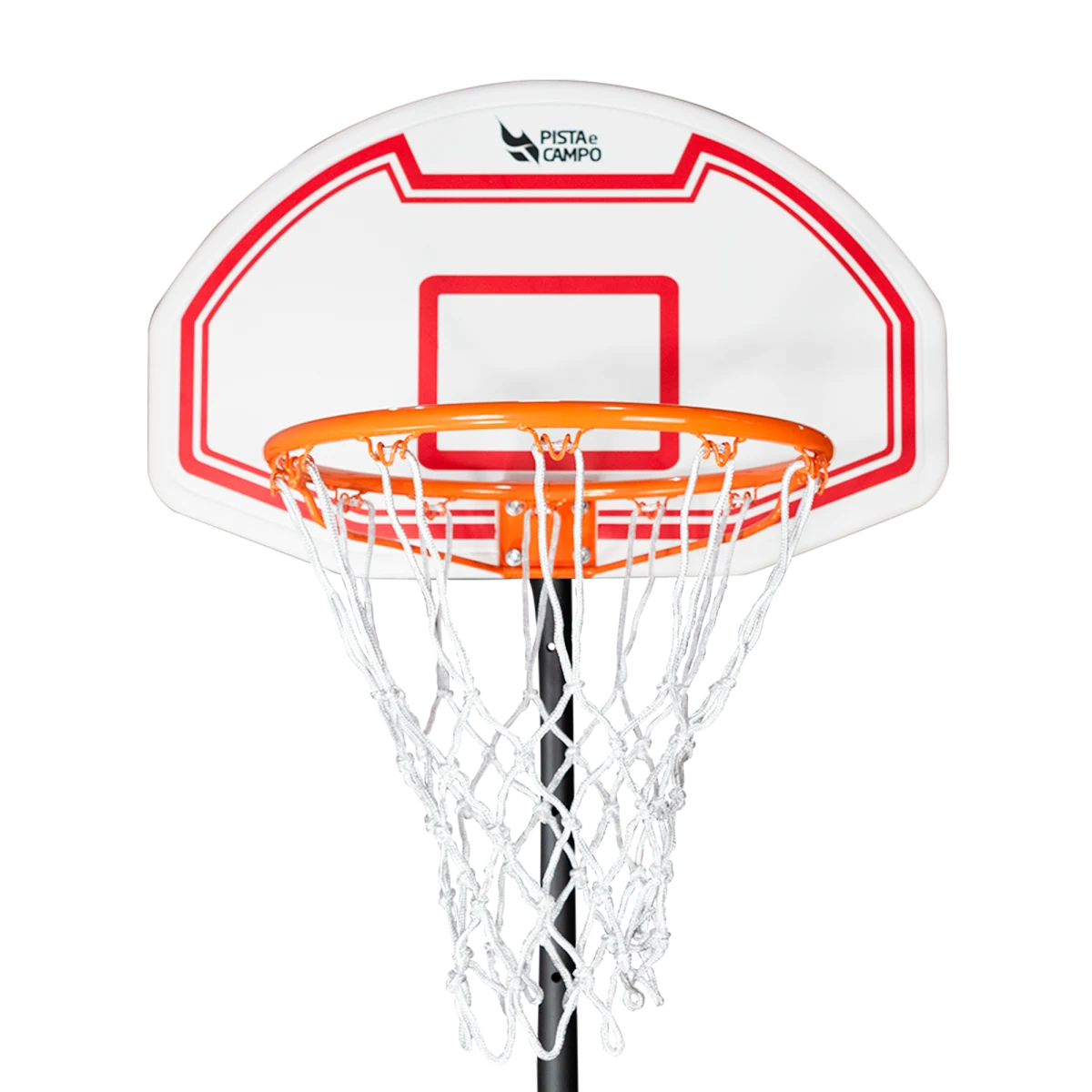 Tabela de basquete infantil juvenil móvel com poste, quadro de plástico e aro Velden