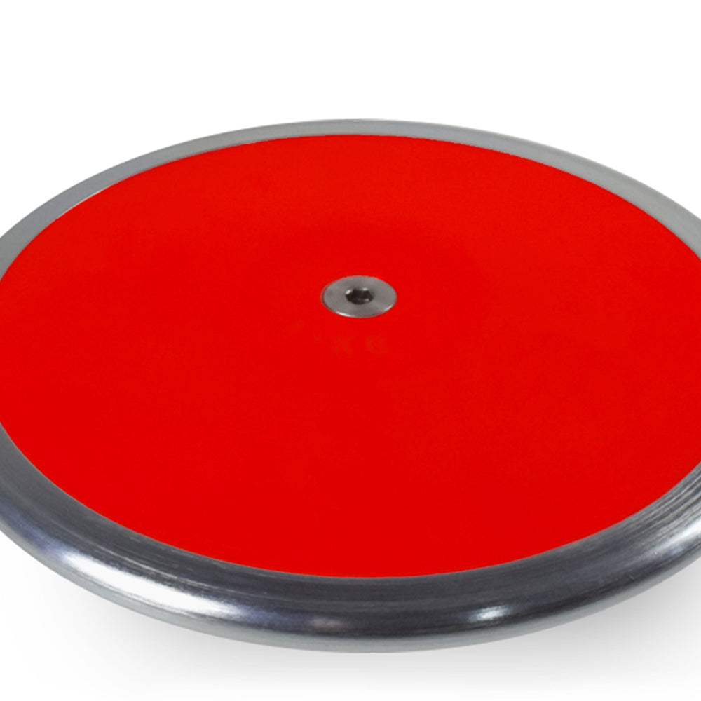 Disco de aço e ABS 1,75kg intermediário com pratos substituíveis IAAF Vinex detalhe