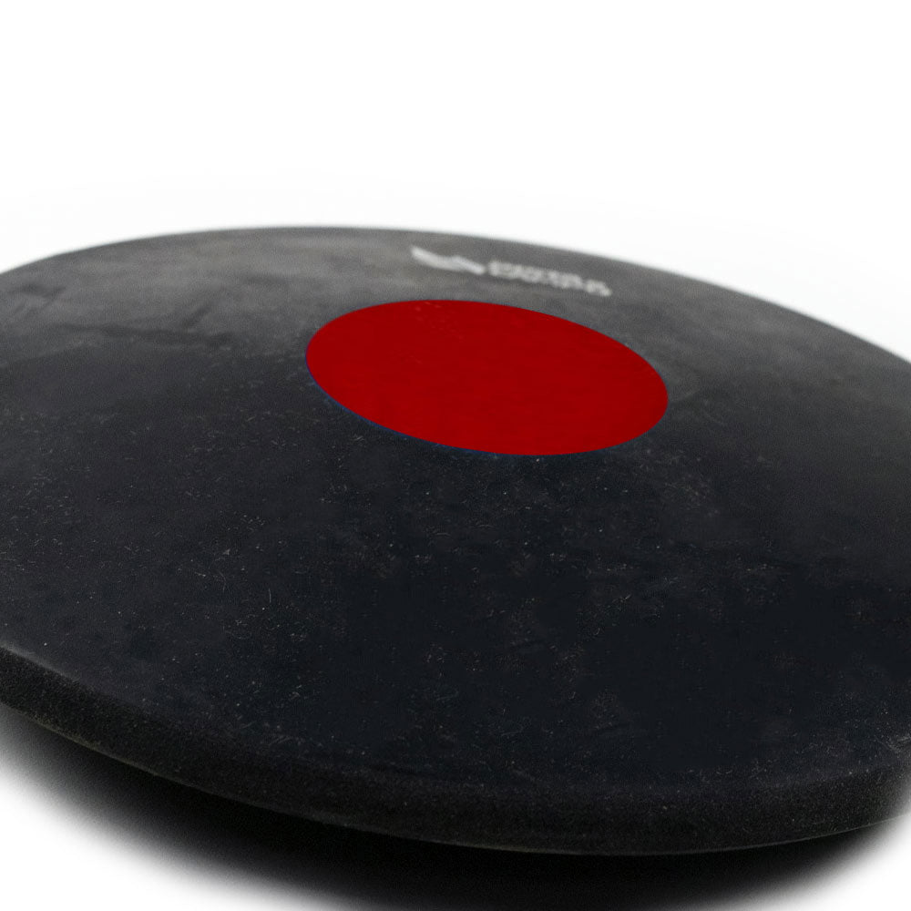 Disco de atletismo de borracha preto com centro colorido 2,00kg Pista e Campo detalhe