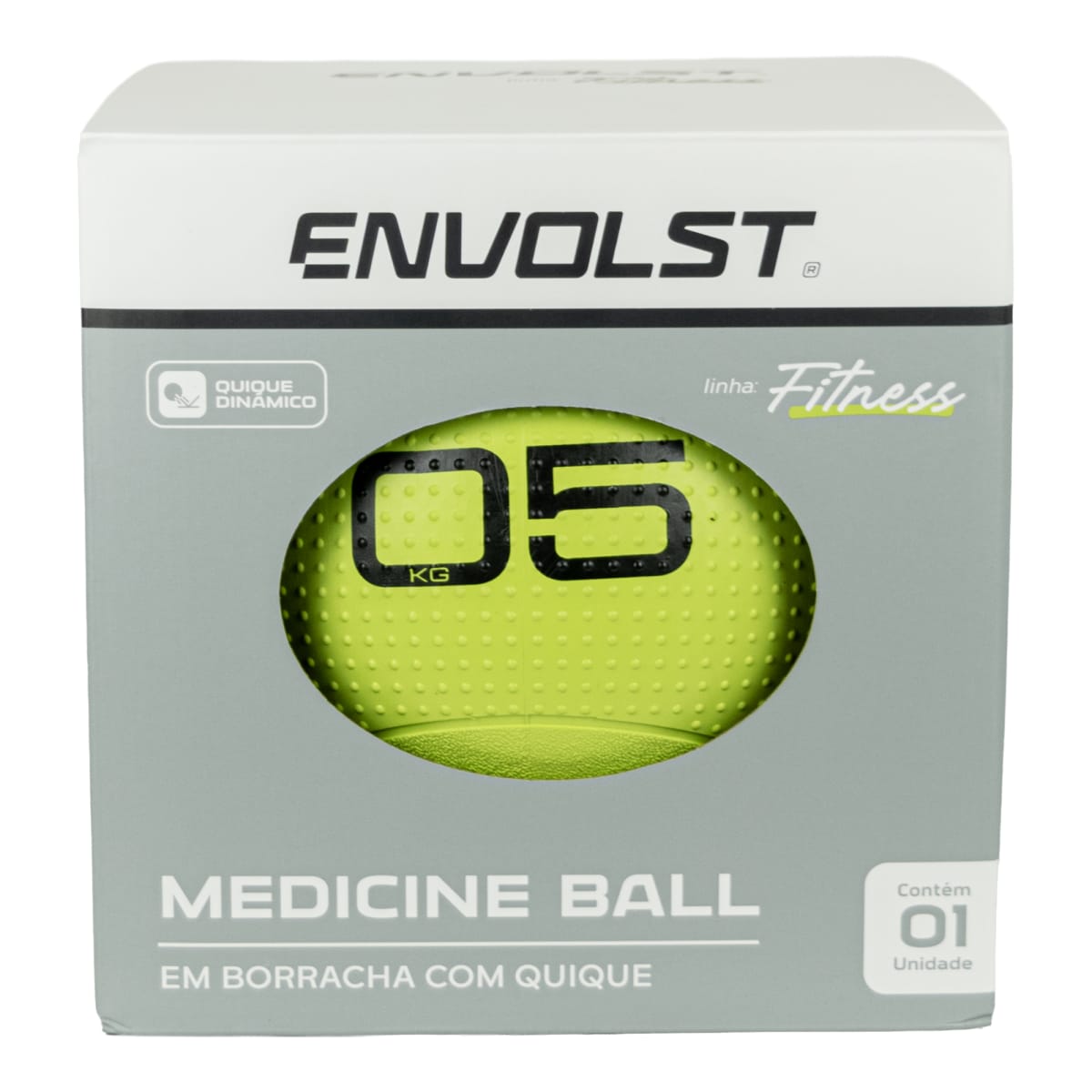 Medicine Ball 5kg Envolst com Quique para Performance