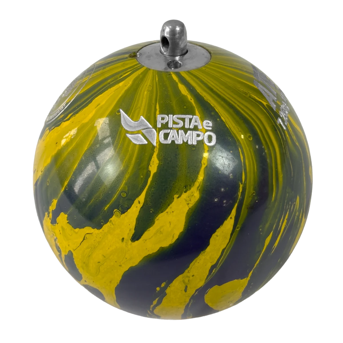 Martelo de atletismo de aço 7,26Kg 110mm ATE Pintura Especial Brasil WA-IAAF - com cabo e empunhadura
